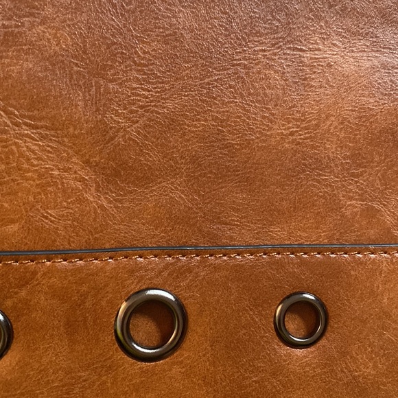 Faux Brown Leather Crossbody/Clutch - Picture 7 of 10